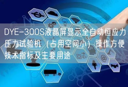 DYE-300S液晶屏顯示全自動恒應力壓力試驗機（占用空間?。┎僮鞣奖慵夹g指標及主要用途(圖1)