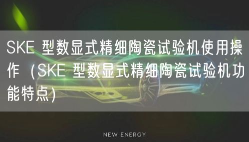 SKE 型數(shù)顯式精細(xì)陶瓷試驗(yàn)機(jī)使用操作（SKE 型數(shù)顯式精細(xì)陶瓷試驗(yàn)機(jī)功能特點(diǎn)）(圖1)