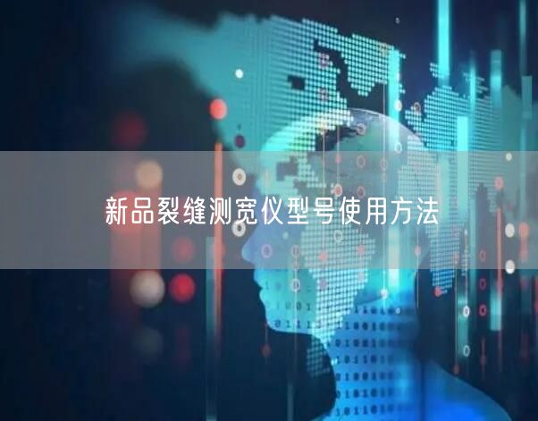 新品裂縫測寬儀型號使用方法(圖1)